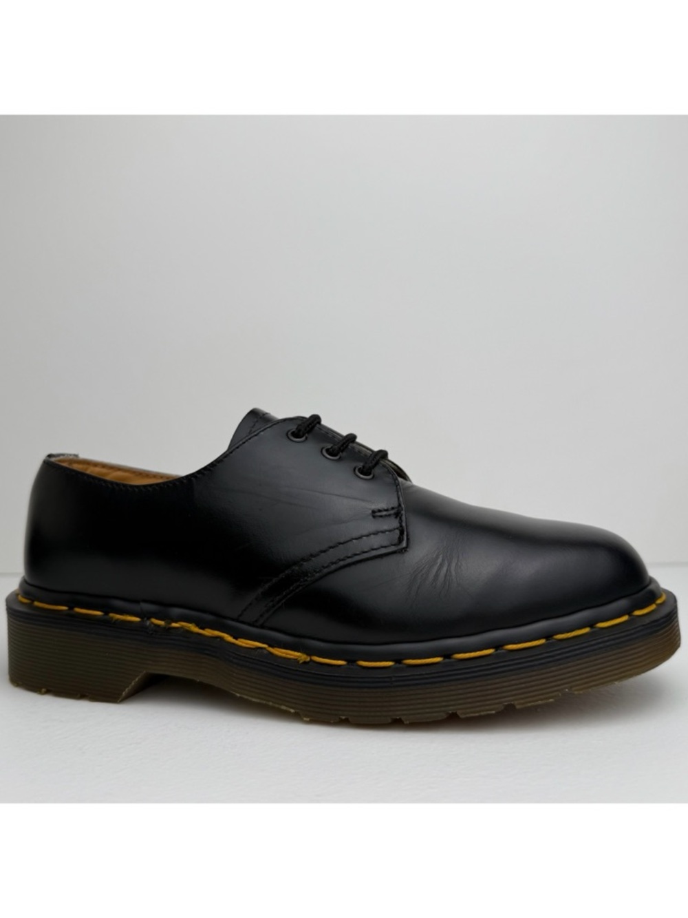 Vintage Dr. Martens England 1461 Black Smooth Leather MIE Oxfords UK 4 - Picture 3 of 16